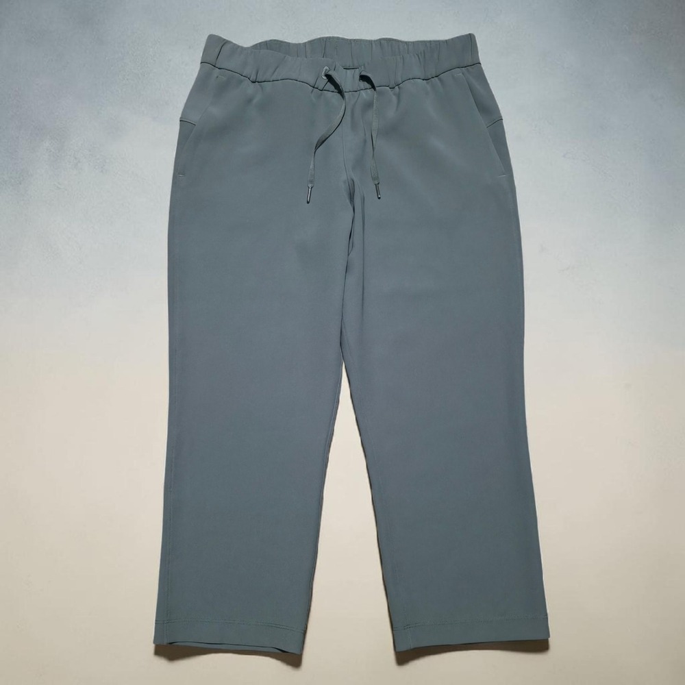 Lululemon Jogger Pants Womens 10 Green On The Fly Pant Woven 32" Evergreen Gym